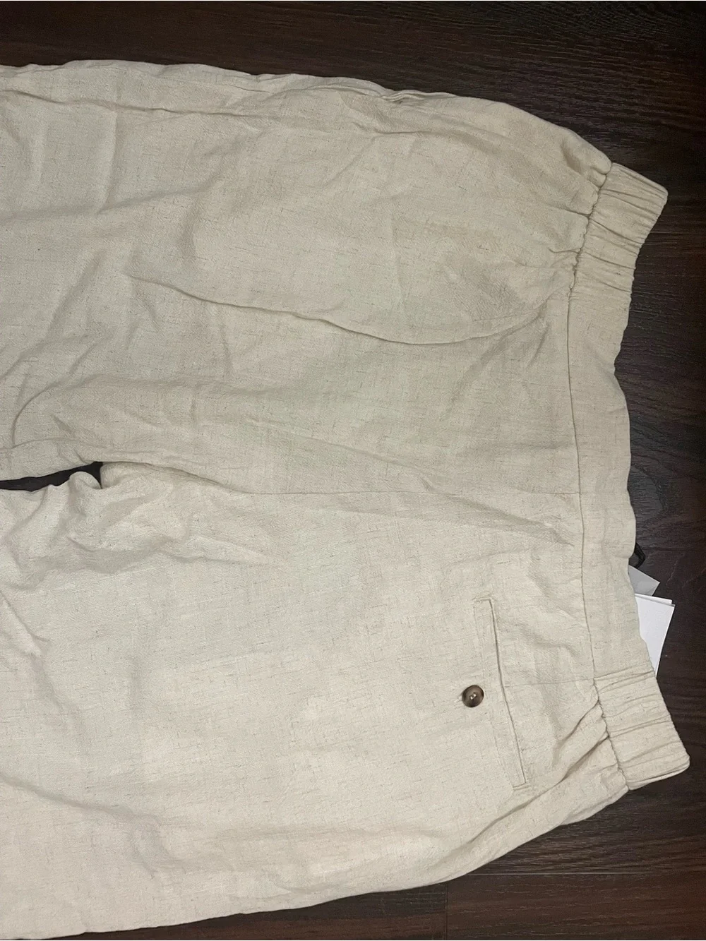 NWT Raith Cami Linen Straight Leg Trousers Oatmeal XL
